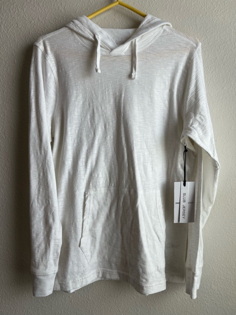 Paper Denim & Cloth White Slub Jersey Lightweight Hoodie
